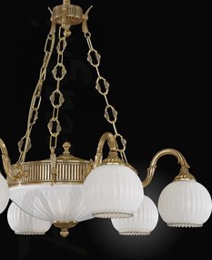 Lustra clasia din alama 6+2 design italian 9300