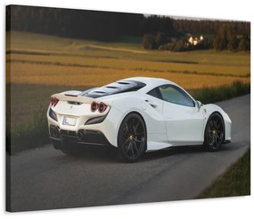 Tablou Canvas White Ferrari 120x80 cm