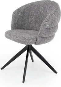 Scaun rotativ K604, gri/negru, stofa/metal, 65x62x85 cm