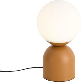 Hotel chique tafellamp oranje met opaal glas - Pallon Trend