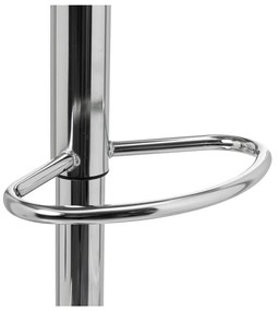 Scaune de bar negre cu înălțime ajustabilă 2 buc. din imitație de piele (înălțime șezut 56,5 cm) – Casa Selección