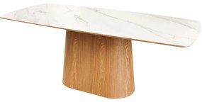 Masa sufragerie, Ceramica Alba, Furnir Stejar, UNIQUE 200cm A-45142 VC
