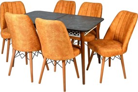 Scaun living tapitat Valentina portacaliu  Homs