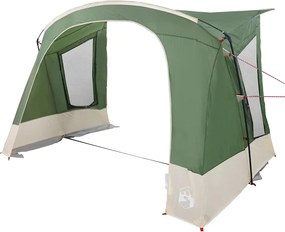 vidaXL Cort Caravana 5-Persoane cu acoperiș Verde 410 x 275 x 245 cm