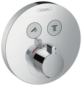 Baterie dus incastrata Hansgrohe ShowerSelect S cu 2 functii crom lucios