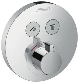 Baterie dus incastrata Hansgrohe ShowerSelect S cu 2 functii crom lucios