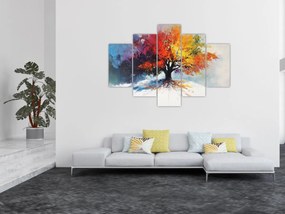 Tablou - Copac multicolor (150x105 cm)