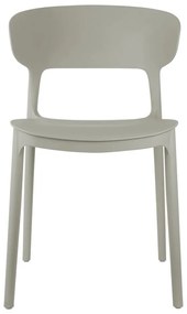 Scaun de dining gri din plastic Fain – Leitmotiv