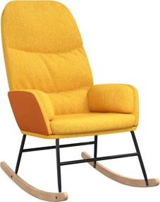 vidaXL Scaun balansoar, galben muștar, material textil