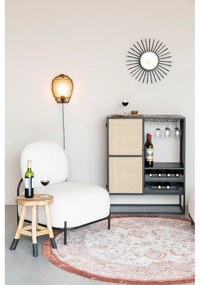 Dulap vinotecă din ratan negru pentru 8 sticle, 80x100 cm Guuji - White Label