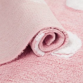 Covor pentru copii roz lavabil/țesut manual din bumbac 120x160 cm Polka Dots Pink – Lorena Canals