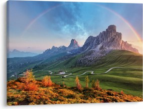 Tablou cu curcupeu deasupra stâncilor (70x50 cm)
