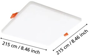 Corp de iluminat LED încastrat pentru baie Eglo 900969 RAPITA 18W/230V 21,5x21,5 cm IP65