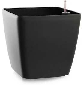 Ghiveci cu autoirigare Flower Lover Quadrato mat antracit, 18 cm, 18 cm