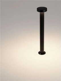 Stalp exterior IP65 LED 3000K GONG negru H-60cm