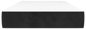 Saltea de pat cu arcuri, negru, 90x200x20 cm, catifea Negru, 90 x 200 cm
