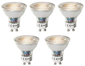 Set de 5 becuri LED GU10 reglabile 3W 200 lm 3000K