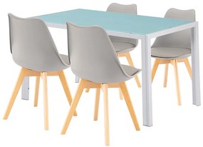 Nuvia 4+1 set de sufragerie alb-gri