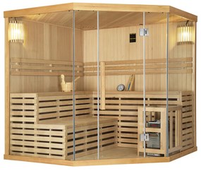 Tradičná saunová kabína / fínska sauna Espoo200 Premium - 200 x 200 cm 8 kW