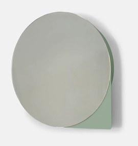 Dulap de baie verde prăfuit suspendat/cu oglindă din metal 35x35 cm Sonnet – Spinder Design