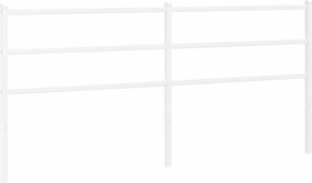 vidaXL Tăblie de pat de schimb metalică, alb, 193 cm