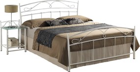 Pat metalic alb SIENA 120x200 cm