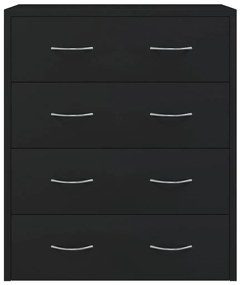 Servanta cu 4 sertare, negru, 60x30,5x71 cm 1, Negru