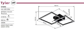 Plafoniera LED moderna TYLER