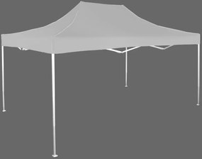 Pavilion de grădină  3x4,5m – din aluminiu, Fără pereţi laterali, Gri / antracit