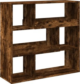 vidaXL Bibliotecă/Separator de cameră, stejar afumat, 100x33x94,5 cm