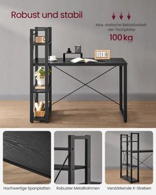 Birou Vasagle Negru 120x119.3x60 cm