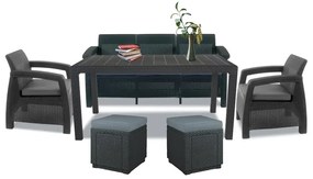 Set de mobilier de grădină Corfu Love max duo cub grafit