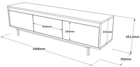 Comoda TV Tvado, 160x46x36 cm
