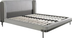 Pat dublu tapitat design LUX Light grey 180x200cm