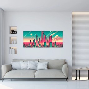 Tablou – Metropolă în stil pop-art (120x50 cm)