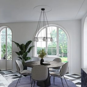 Lustră pe cablu Sollux SL.1214 YOLI 5xG9/8W/230V negru