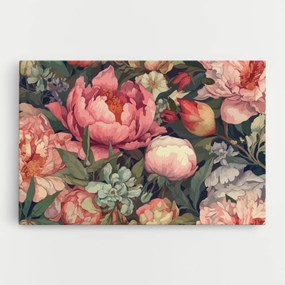 Tablou Canvas, 80x120cm, Dormitor si Living, Flori, Bujori, Pretty Artistic Peony