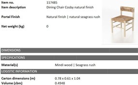 Scaun LUX design natural Cosby