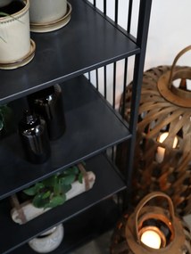 Etajera din metal, cu 3 rafturi, Antique Black
