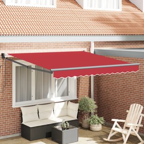 vidaXL Marchiză retractabilă automată Roșie 350x250 cm