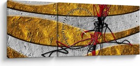 Tablou abstract (cu ceas) (90x30 cm)