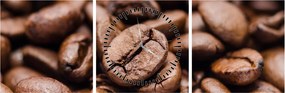 Tablou - Boabe de cafea (cu ceas) (90x30 cm)