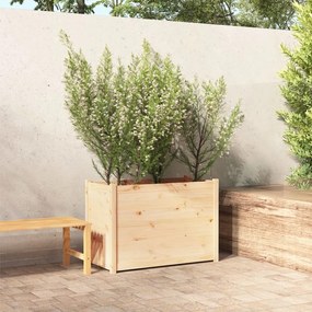 Jardiniera de gradina, 100x50x70 cm, lemn masiv de pin 1, Maro