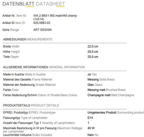 Aplica de perete realizata manual ARTDESIGN, alama mat/ alb opac