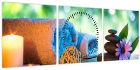 Tablou - Relaxare masaj pictura (cu ceas) (90x30 cm)