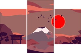 Tablou - Ilustrație a Muntelui Fuji (90x60 cm)