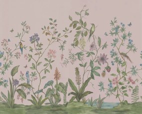 Fototapet, Chinoiserie, Pink, Rebel Walls