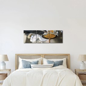 Tablou - espresso (cu ceas) (90x30 cm)