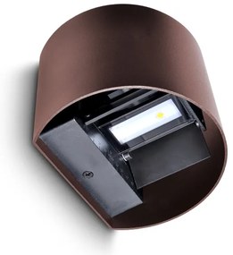Brilagi - Aplica de perete LED pentru exterior RONDO, 6 W, 230 V, maro, IP54