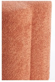 Taburet portocaliu cu tapițerie din stofă bouclé Nalani – Light &amp; Living